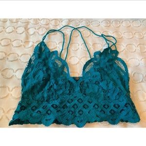 Free People Adella Bralette in Teal - L